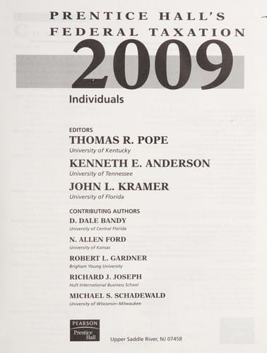 Prentice hall's federal taxation