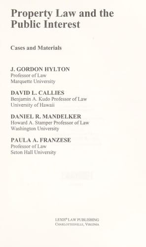 Property law and the public interest