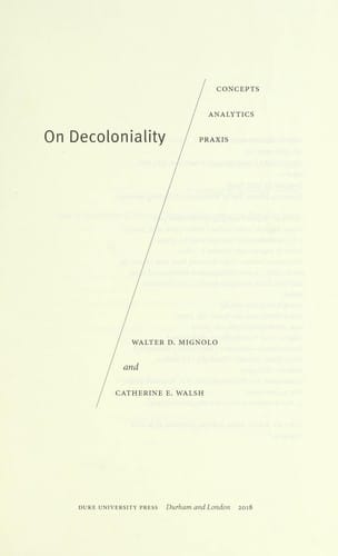 On decoloniality