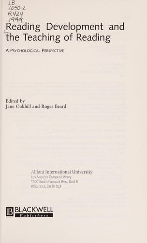 Reading development and the teaching of reading