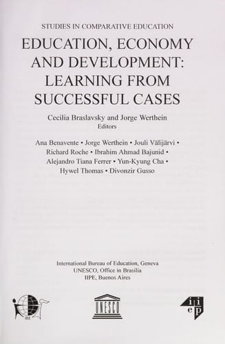 Education, economy and development