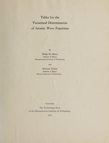 Tables for the variational determinations of atomic wave functions