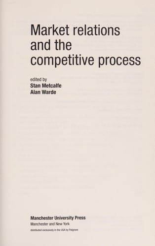 Market relations and the competitive process