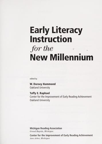 Early Literacy Instruction for the New Millennium