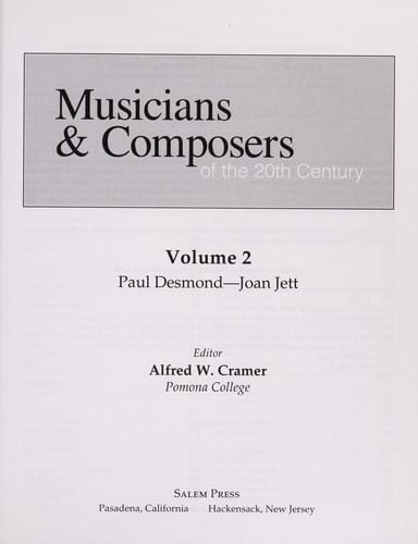 Musicians & composers of the 20th century