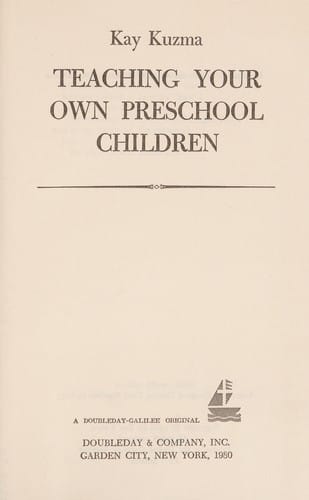 Teaching your own preschool children