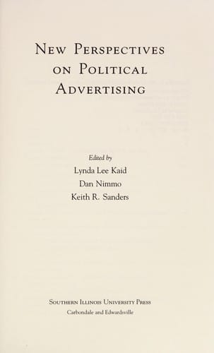 New perspectives on political advertising