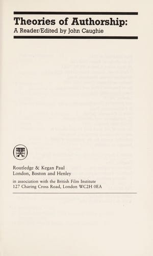 Theories of authorship