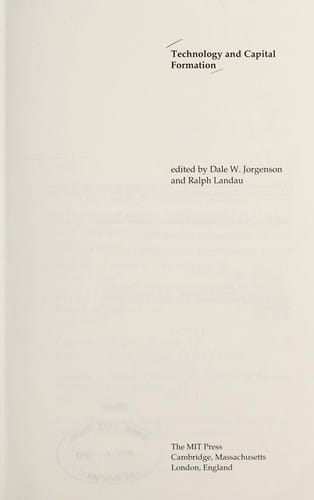 Technology and capital formation