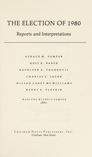 The Election of 1980