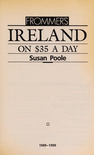 Frommer's Ireland on $35 a day