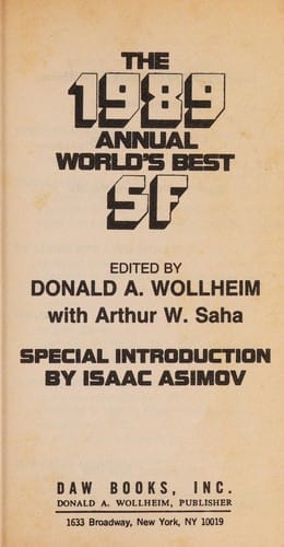The 1989 Annual World's Best SF