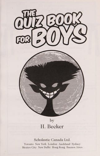The quiz book for boys