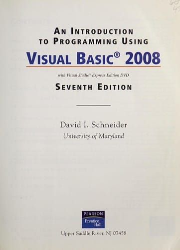 An introduction to programming using Visual Basic 2008