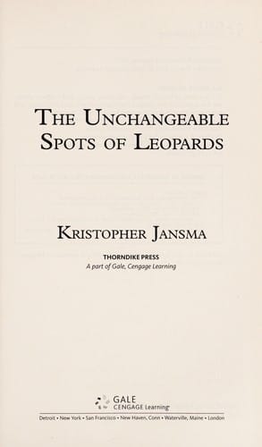 The unchangeable spots of leopards