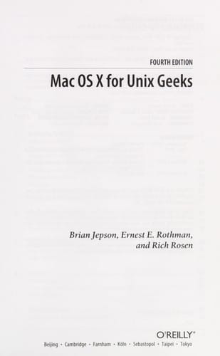Mac OS X Tiger for Unix geeks