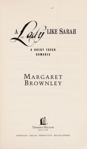 A lady like Sarah