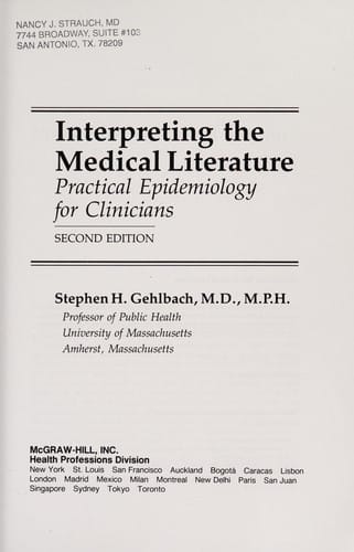 Interpreting the medical literature