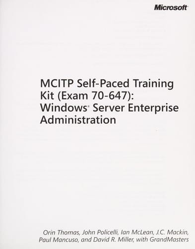 MCITP self-paced training kit