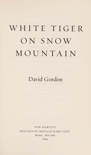 White tiger on Snow Mountain