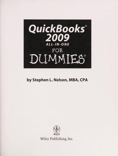 QuickBooks 2009 all-in-one for dummies