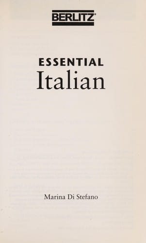 Berlitz essential Italian
