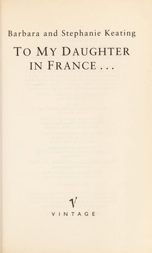 To my daughter in France