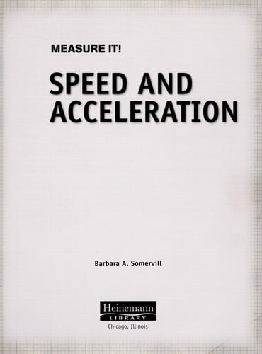 Speed and acceleration