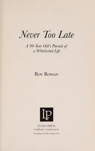 Never too late