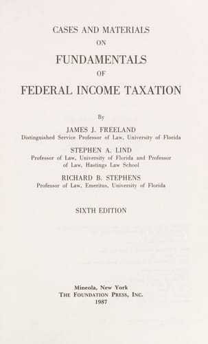 Cases and materials on fundamentals of federal income taxation