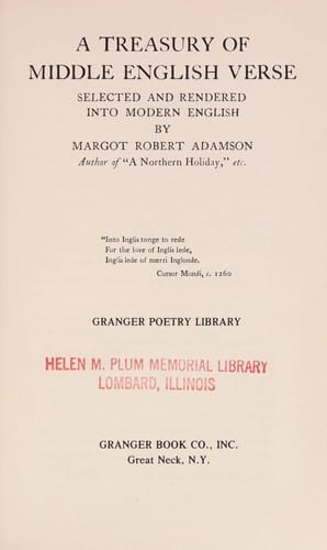 A treasury of Middle English verse