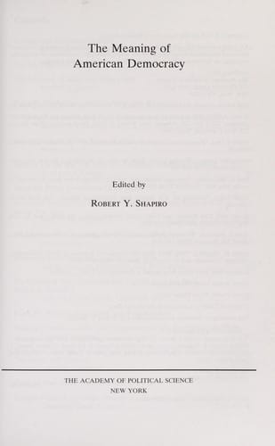 The meaning of American democracy