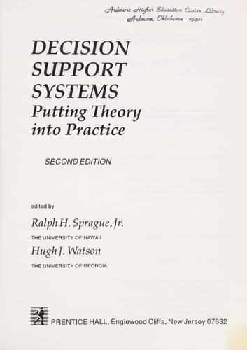 Decision support systems