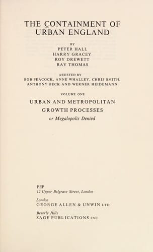 The Containment of Urban England