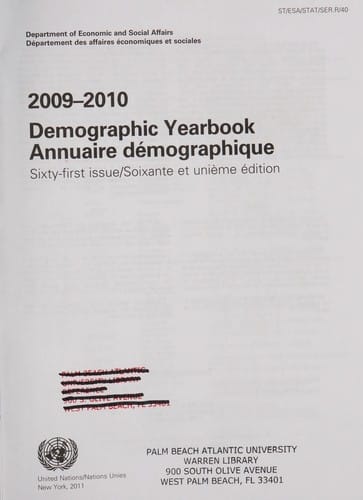 2009-2010 Demographic yearbook