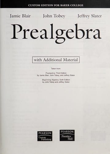 Prealgebra