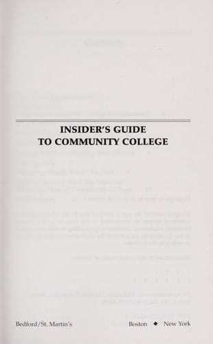 Insider's guide to community college