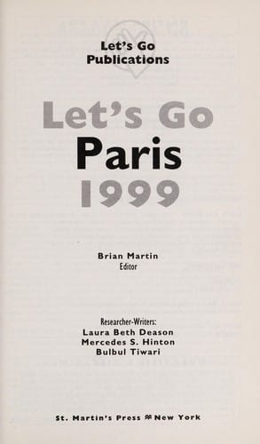 Let's go Paris, 1999