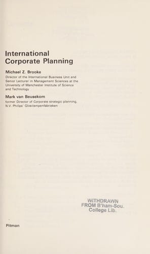 International corporate planning