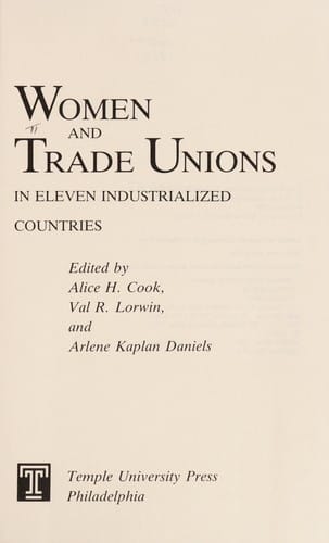 Women and trade unions in eleven industrialized countries