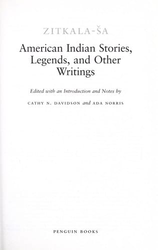 American Indian stories, legends, and other writings