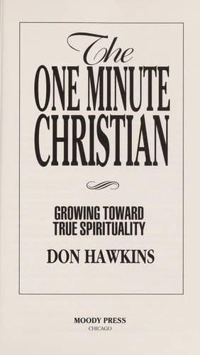 The one minute Christian