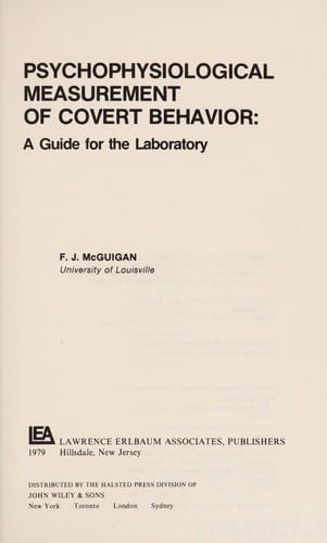 Psychophysiological measurement of covert behavior