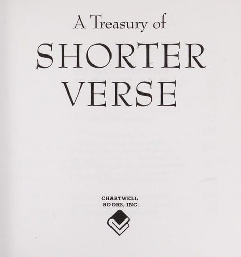 A treasury of shorter verse