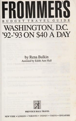 Frommer's budget travel guide