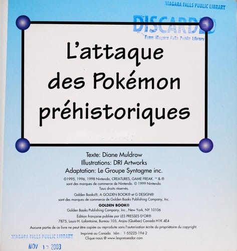 L'attaque des Pokemon prehistoriques