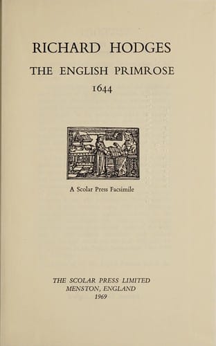 The English primrose, 1644