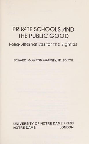 Private schools and the public good