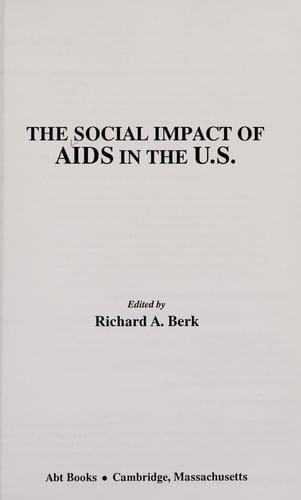 The Social impact of AIDS in the U.S.