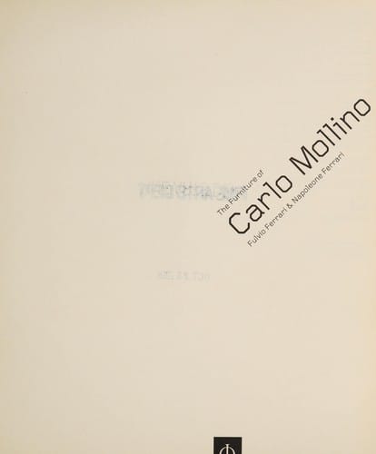 The furniture of Carlo Mollino